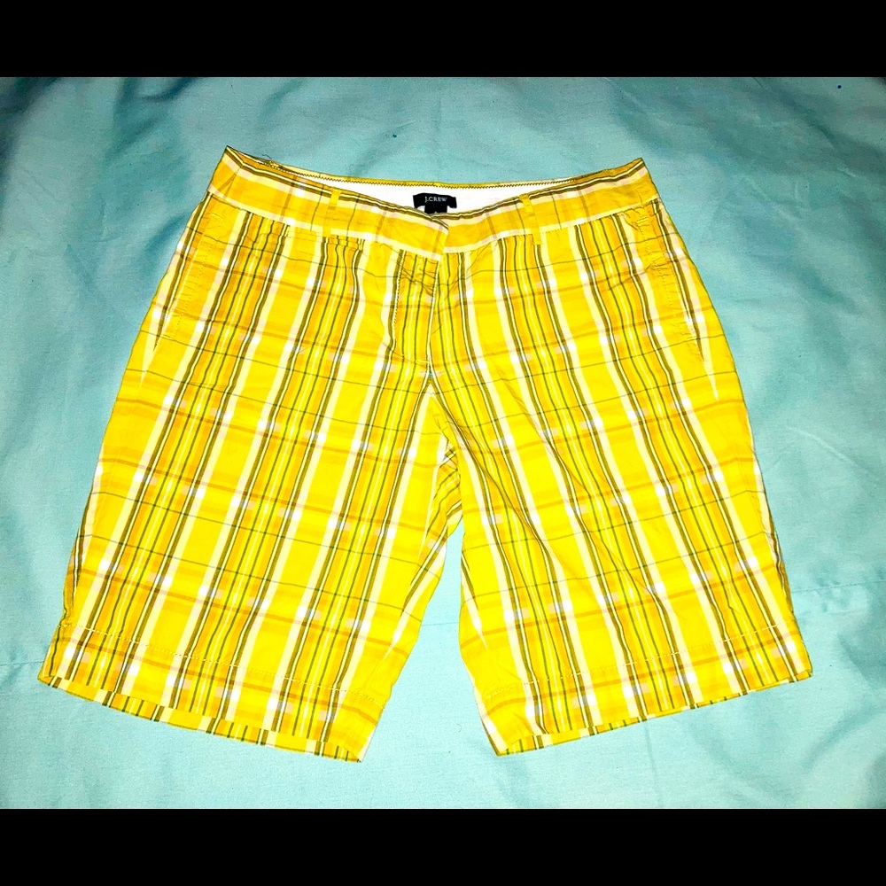 J.crew City fit plaid shorts
